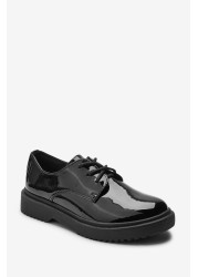 School Chunky Lace-Up Shoes Narrow Fit (E)