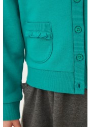 Frill Pocket Jersey School Cardigan (3-16yrs)