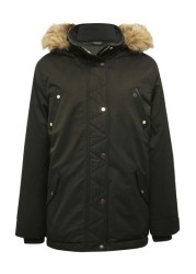 Kylie Black Teen Parka Coat