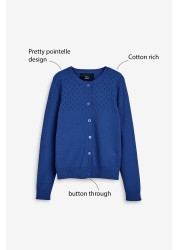 Pointelle Detail School Cardigan (3-16yrs)