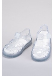 Igor Natural Clear Star Glitter Transparent Sandals