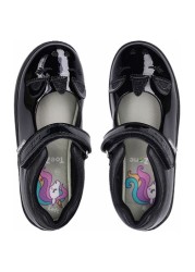 ToeZone Black Patent Unicorn Novelty School Shoes