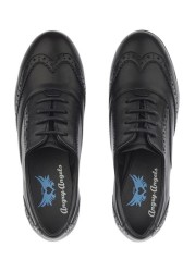 Start-Rite Matilda Black Leather Lace Up School Shoes