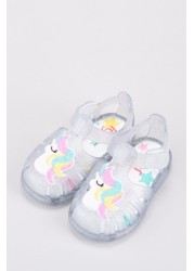 Igor Clear Tobby Natural Unicornio Glitter Sandals