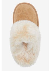 Faux Fur Mule Slippers