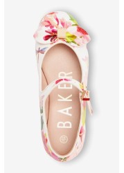 Baker by Ted Baker حذاء ماري جين أبيض زهري