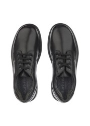 Start Rite Isaac Black Leather Lace Up School Shoes Wide Fit