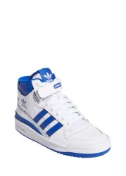 adidas Originals White Forum Mid Youth Lace Trainers