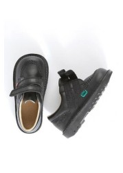 Kickers Junior Kick Lo Hook and Loop Leather Shoes