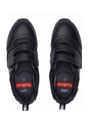 ToeZone Black One Strap School Shoes