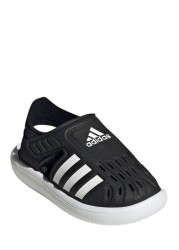 صندل Adilette أسود للأطفال الصغار من Adidas