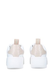 KG Kurt Geiger White Vegan Lighter Lace-Up Trainers