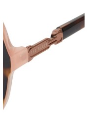 Ted Baker Tortoiseshell Brown Oversized Square Sunglasses