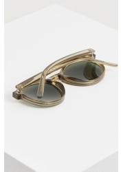 Oliver Bonas Small Green Preppy Round Sunglasses