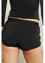 Boden Black Elastic Band Beach Shorts