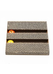 Generic-Cat Scratcher Pad Scratching Ramp Board Corrugated Cardboard with Bell Ball Cat Scratch Play Toy