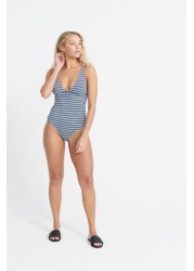 Superdry Edit Navy Blue Stripe Swimsuit