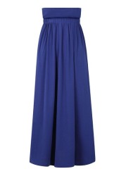 HotSquash Blue Roll Top Maxi Skirt