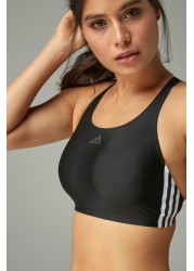 adidas Black Two Piece 3 Stripe Bikini