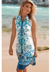 Lipsy Printed Sleeveless Shirt Dress Regular