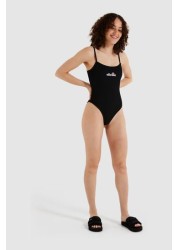 Ellesse Suro Black Rib Strap Swimsuit