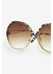 Oversized Round Frame Sunglasses