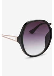 Oversized Round Frame Sunglasses