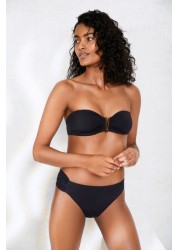 Mint Velvet Black Non Pad Underwired Bandeau Bikini Top