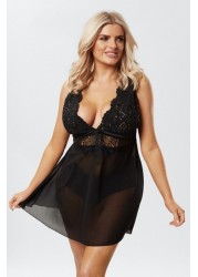 Ann Summers Black Fiercely Sexy Babydoll Dress