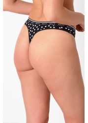 Cotton Rich Logo Knickers 4 Pack Thong