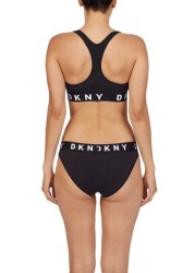 حمالة صدر ظهر من DKNY بشعار أسود