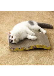 Generic S-Plus 1X Cat Scratch Cardboard Catnip Scratching Pad Scratcher Lounge Sofa Bed Post Cat Mat Toy Grinding Nail Protect Furniture Scratch Board Corrugated Paper Interactive Bone Bed