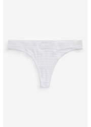 Stripe High Waist Knickers 2 Pack Thong