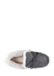 Totes Ladies Felt Moccasin Slippers