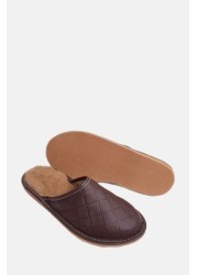 HotSquash Men's Brown Slip-On Slippers