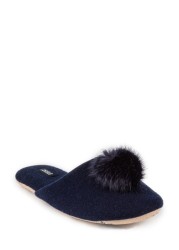 Totes Ladies Cashmere Blend Mule Slippers with Soft Sole