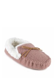 Totes Ladies Felt Moccasin Slippers