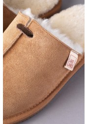 Lakeland Leather Ladies Sheepskin Seam Slider Slippers