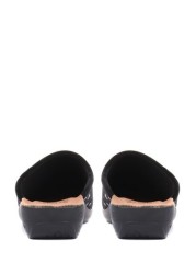 Fly Flot  Black Ladies Wide Fit Anatomic Slippers