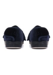 Pavers Blue Ladies Touch Fastening Full Slippers