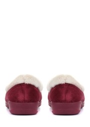 Pavers Burgundy Red Ladies Full Slippers