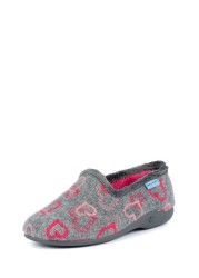 Lunar Grey Jolly Heart Full Slippers