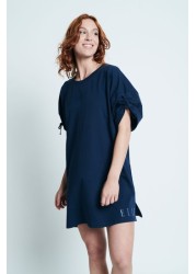 ELLE Navy Blue Loungewear Tie Detail Nightshirt