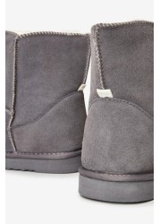 Suede Slipper Boots