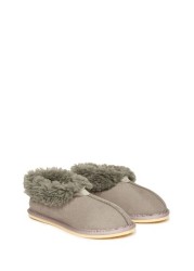 Celtic & Co. Ladies Grey Sheepskin Bootee Slippers