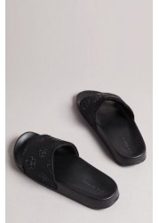 Ted Baker Black Magnolia Flower Sliders