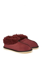 Celtic & Co Red Ladies' Sheepskin Bootee Slippers