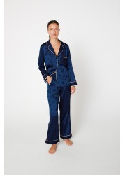 B by Ted Baker Satin Jacquard Button Through Pyjamas