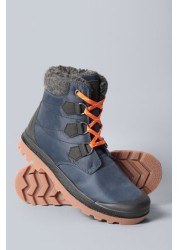 Animal Grey Kids Winter Lined Boots