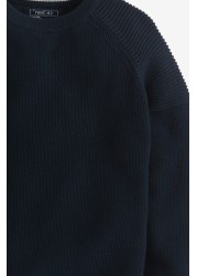 Textured Crew Jumper (3-16yrs) Without Stag